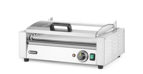 Podgrzewacz rolkowy do parówek jednostrefowy, z energooszczędną pokrywą, HENDI, 9 rolek, 230V/790W, 566x450x(H)259mm Wariant pod