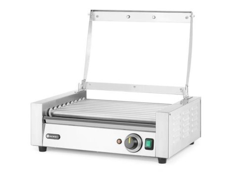 Podgrzewacz rolkowy do parówek jednostrefowy, z energooszczędną pokrywą, HENDI, 9 rolek, 230V/790W, 566x450x(H)259mm Wariant pod