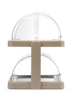 Podwójna witrynka chłodząca roll-top Duo UNIQ, HENDI, designed by Robert Bronwasser, beżowy, 480x355x(H)480mm, Prostokątny Waria