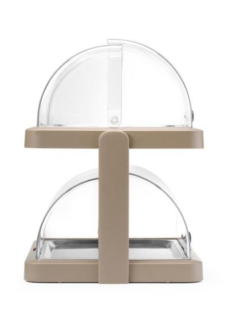 Podwójna witrynka chłodząca roll-top Duo UNIQ, HENDI, designed by Robert Bronwasser, beżowy, 480x355x(H)480mm, Prostokątny Waria