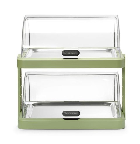 Podwójna witrynka chłodząca roll-top Duo UNIQ, HENDI, designed by Robert Bronwasser, zielony, 480x355x(H)480mm, Prostokątny Wari