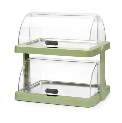Podwójna witrynka chłodząca roll-top Duo UNIQ, HENDI, designed by Robert Bronwasser, zielony, 480x355x(H)480mm, Prostokątny Wari