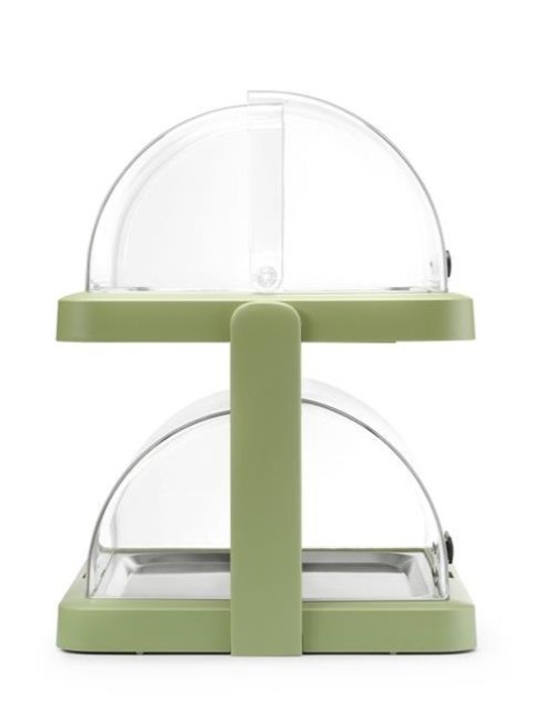 Podwójna witrynka chłodząca roll-top Duo UNIQ, HENDI, designed by Robert Bronwasser, zielony, 480x355x(H)480mm, Prostokątny Wari