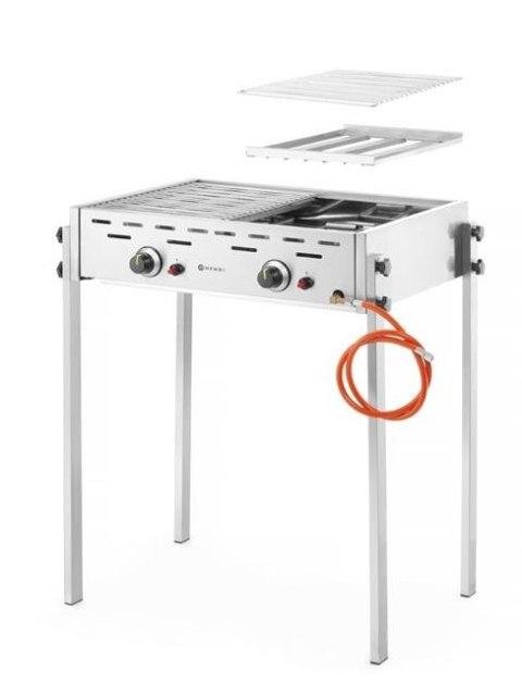 Roast-Master Pro Grill gazowy, HENDI, 11,6kW, 790x560x(H)900mm
