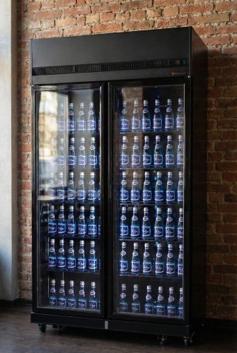 Szafa chłodnicza 2-drzwiowa przeszklona Resto Quality RQ770-BLACK | drzwi skrzydłowe | czarna | 1100x635x2000 mm | 770 l Resto Quality