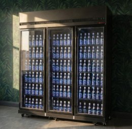 Szafa chłodnicza 3-drzwiowa przeszklona RQ1180-BLACK Resto Quality | czarna | drzwi skrzydłowe | 1650x631x2000 mm | 1181 l Resto Quality