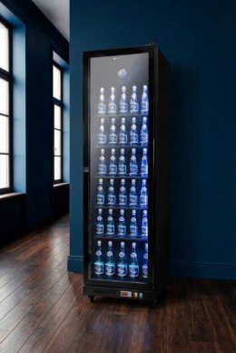 Szafa chłodnicza przeszklona czarna RQ380FC | 552x610x1918 mm | 380 l Resto Quality