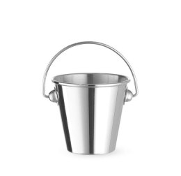 Wiaderko z uchwytem miniaturowe do przekąsek, HENDI, ?75x(H)66mm, Okrągły