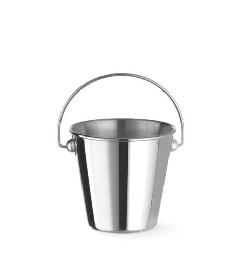 Wiaderko z uchwytem miniaturowe do przekąsek, HENDI, ?90x(H)85mm, Okrągły