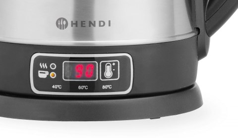 Czajnik elektryczny bezprzewodowy z regulacją temperatury, HENDI, 1,8L, 230V/1800W, 221x164x(H)249mm Hendi