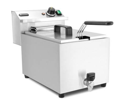 Frytownica XL Profi Line z kranem spustowym, manualna, 10 l, 400 V Hendi