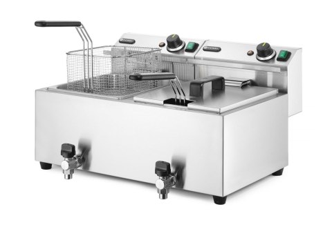 Frytownica MASTERPRO z kranem spustowym - 2 x 8L Hendi
