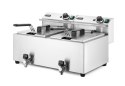 Frytownica MASTERPRO z kranem spustowym - 2 x 8L Hendi
