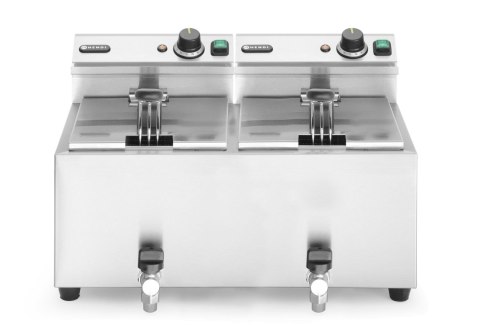 Frytownica MASTERPRO z kranem spustowym - 2 x 8L Hendi