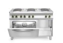KUCHNIA ELEKTRYCZNA 6-PŁYTOWA KITCHEN LINE Z KONWEKCYJNYM PIEKARNIKIEM ELEKTRYCZNYM GN 1/1 Hendi