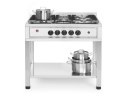 Kuchenka gazowa - 5-palnikowa Kitchen Line na podstawie otwartej Hendi