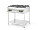 Kuchnia gazowa 4-palnikowa Kitchen Line na podstawie otwartej Hendi