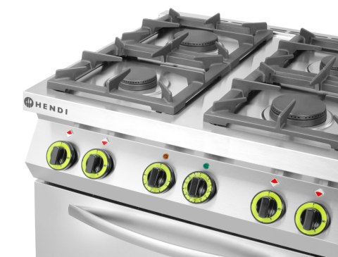 Kuchnia gazowa 4-palnikowa Kitchen Line z konwekcyjnym piekarnikiem elektrycznym GN1/1 Hendi