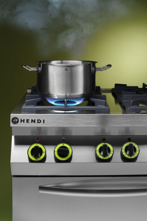 Kuchnia gazowa 4-palnikowa Kitchen Line z konwekcyjnym piekarnikiem elektrycznym GN1/1 Hendi