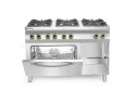 Kuchnia gazowa 6-palnikowa Kitchen Line z konwekcyjnym piekarnikiem elektrycznym GN 1/1 Hendi