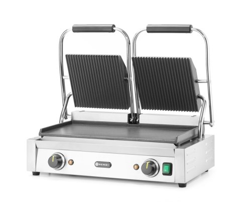Grill kontaktowy podwójny - ryflowano-gładki Hendi