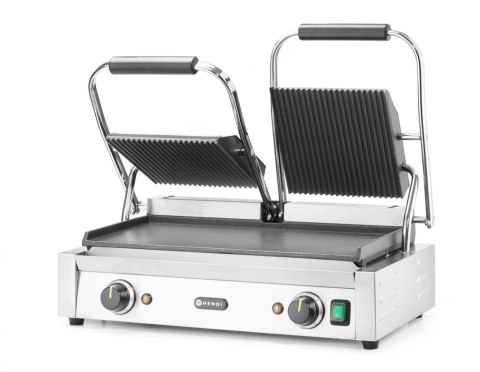 Grill kontaktowy podwójny - ryflowano-gładki Hendi