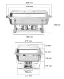 Podgrzewacz na pastę - zestaw 4 szt., HENDI, GN 1/1, 8,5L, 610x355x(H)297mm
