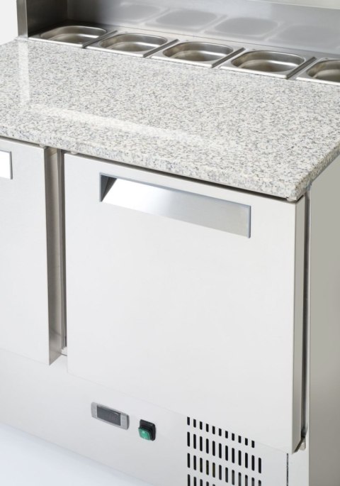 Stół chłodniczy z nadstawą i blatem granitowym, Arktic, 247L, 230V/145W, 900x700x(H)1070mm