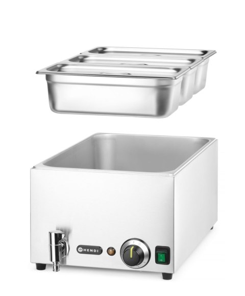Zestaw: Bemar HENDI Ranger z kranem spustowym + 3x GN 1/3 z pokrywką , HENDI, GN 1/1, 230V/1000W, 604x332x(H)242mm