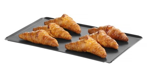 Blacha wypiekowa z 4 rantami, z powłoka nieprzywierającą, HENDI, GN 1/1, czarny, 530x325x(H)10mm