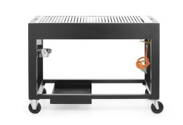 Grill gazowy Tampa, HENDI, czarny, 10kW, 1260x580x(H)900mm