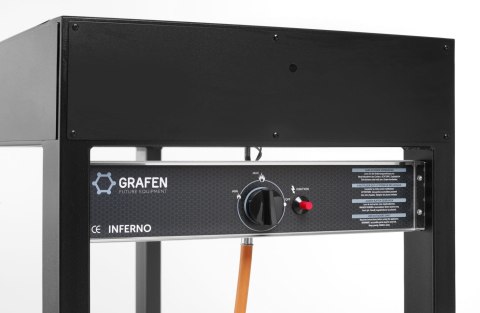 Grill gazowy Tampa, HENDI, czarny, 10kW, 1260x580x(H)900mm