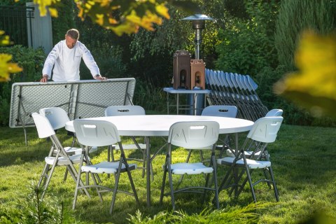 Krzesło cateringowe - białe 540x440x(h)840 mm Hendi