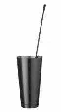 Shaker bostoński czarny, 0,8 l, Bar up, 0,8L, czarny, śr.x(H)mm Hendi