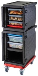 Pojemnik termoizolacyjny Cam GoBox ładowany od przodu, GN 1/1, 86 l, Cambro, GN 1/1, 86L, czarny, 640x440x(H)625mm