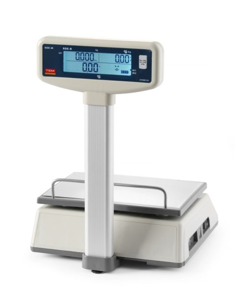 Waga kalkulacyjna LCD z wysięgnikiem i legalizacją, seria EGE, 15 kg