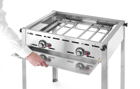 Grill " Green Fire" Profi Line 2 - palnikowy 2 palniki - bez półki Hendi