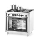 Kuchnia gazowa - 5-palnikowa Kitchen Line z konwekcyjnym piekarnikiem i z grillem Hendi
