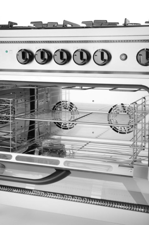 Kuchnia gazowa - 5-palnikowa Kitchen Line z konwekcyjnym piekarnikiem i z grillem Hendi