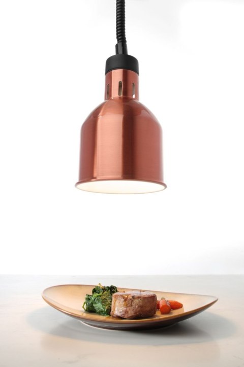 Lampa do podgrzewania potraw - wisząca - śr.175x(H)250mm miedziana Hendi