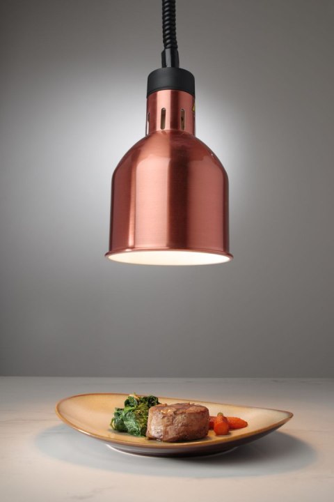 Lampa do podgrzewania potraw - wisząca - śr.175x(H)250mm miedziana Hendi