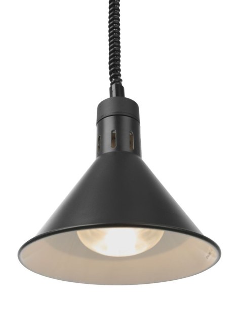 Lampa do podgrzewania potraw- wisząca, stożkowa średnica 275x(H)250 mm, czarna Hendi