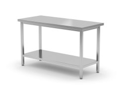 Stół centralny z półką - skręcany, głębokość 600 mm, HENDI, Kitchen Line, 800x600x(H)850mm Hendi