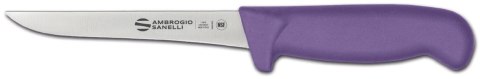 Ambrogio Sanelli Supra Colore, nóż do trybowania, wąski, FIOLETOWY, 14 cm