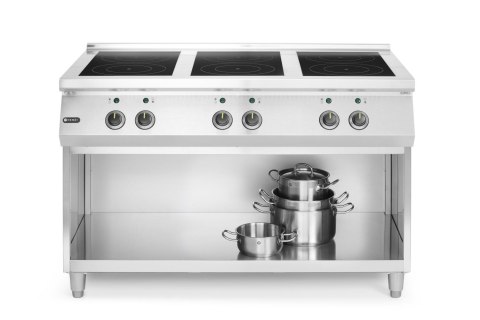 Kuchenka indukcyjna z 6 polami grzewczymi, HENDI, 400V/25500W, 1200x700x(H)890mm