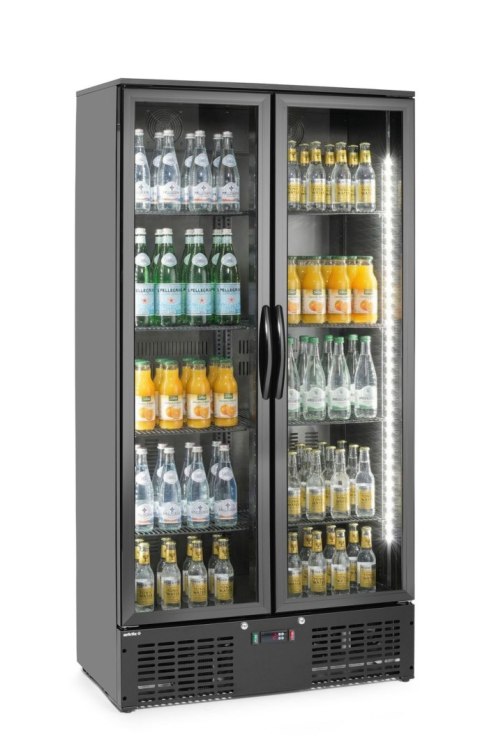 Lodówka barowa 2-drzwiowa, Arktic, 384L, czarny, 220-240V/365W, 900x530x(H)1820mm