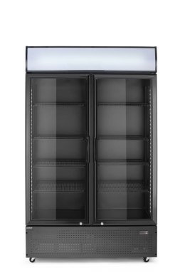 Lodówka barowa z podświetlanym panelem, 2-drzwiowa, Arktic, 512L, czarny, 230V/510W, 1120x585x(H)1900mm