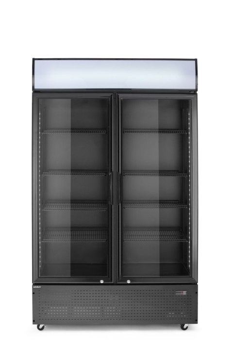 Lodówka barowa z podświetlanym panelem, 2-drzwiowa, Arktic, 512L, czarny, 230V/510W, 1120x585x(H)1900mm