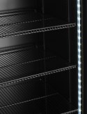 Lodówka barowa z podświetlanym panelem, 2-drzwiowa, Arktic, 512L, czarny, 230V/510W, 1120x585x(H)1900mm