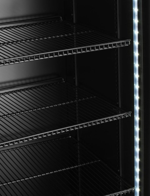 Lodówka barowa z podświetlanym panelem, 2-drzwiowa, Arktic, 512L, czarny, 230V/510W, 1120x585x(H)1900mm